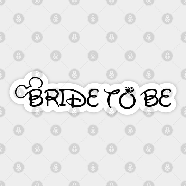 Mickey Bride to Be Sticker by TheTreasureStash